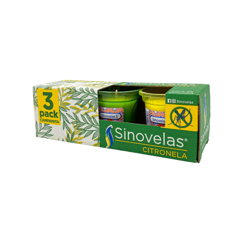 Veladora Campanita 3pack Citronela