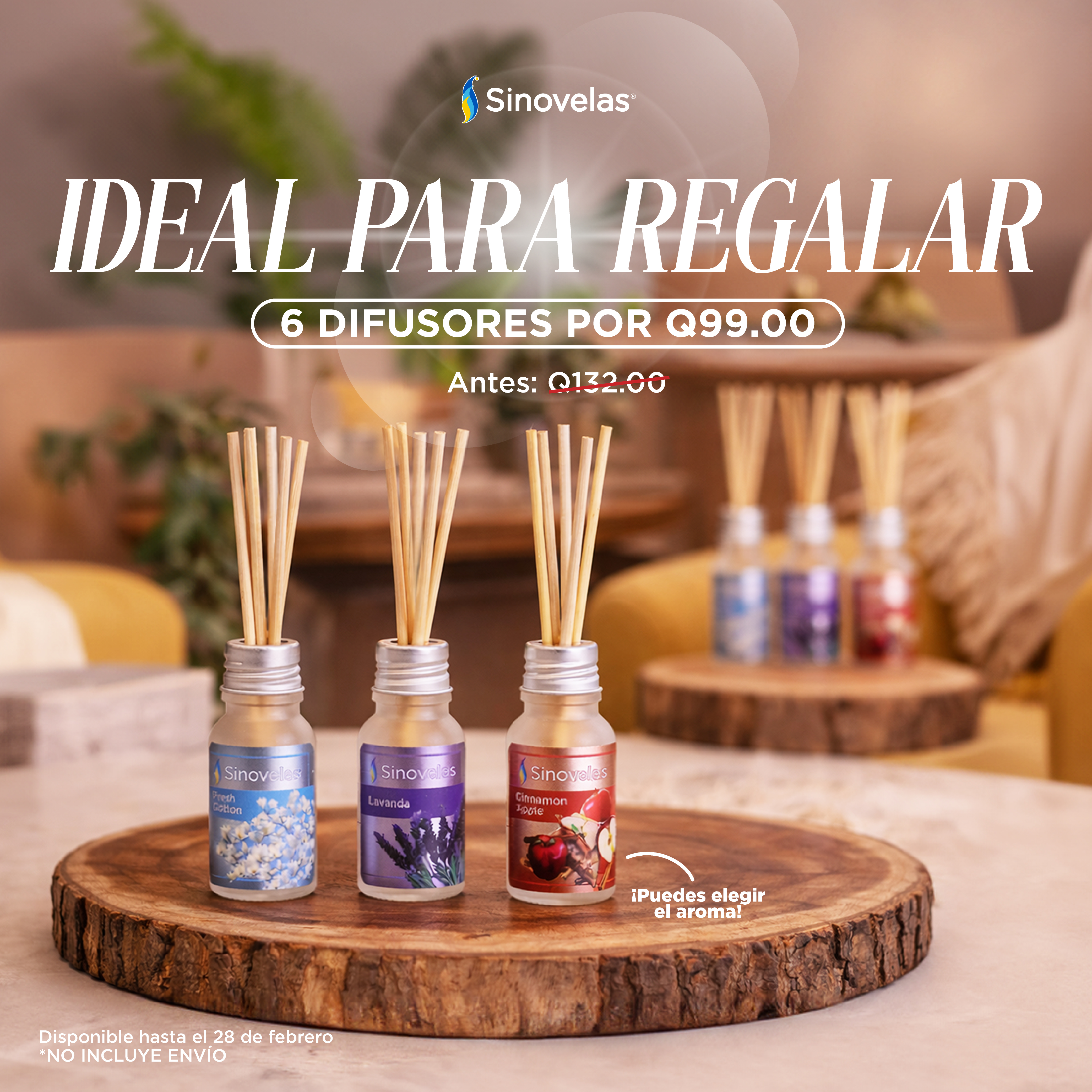 6 Difusores Mini por Q.99.00