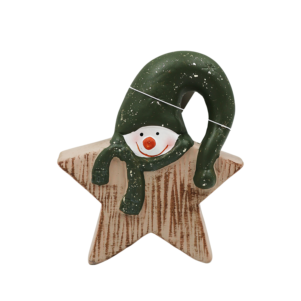 Snowman de estrella sombrero lado derecho