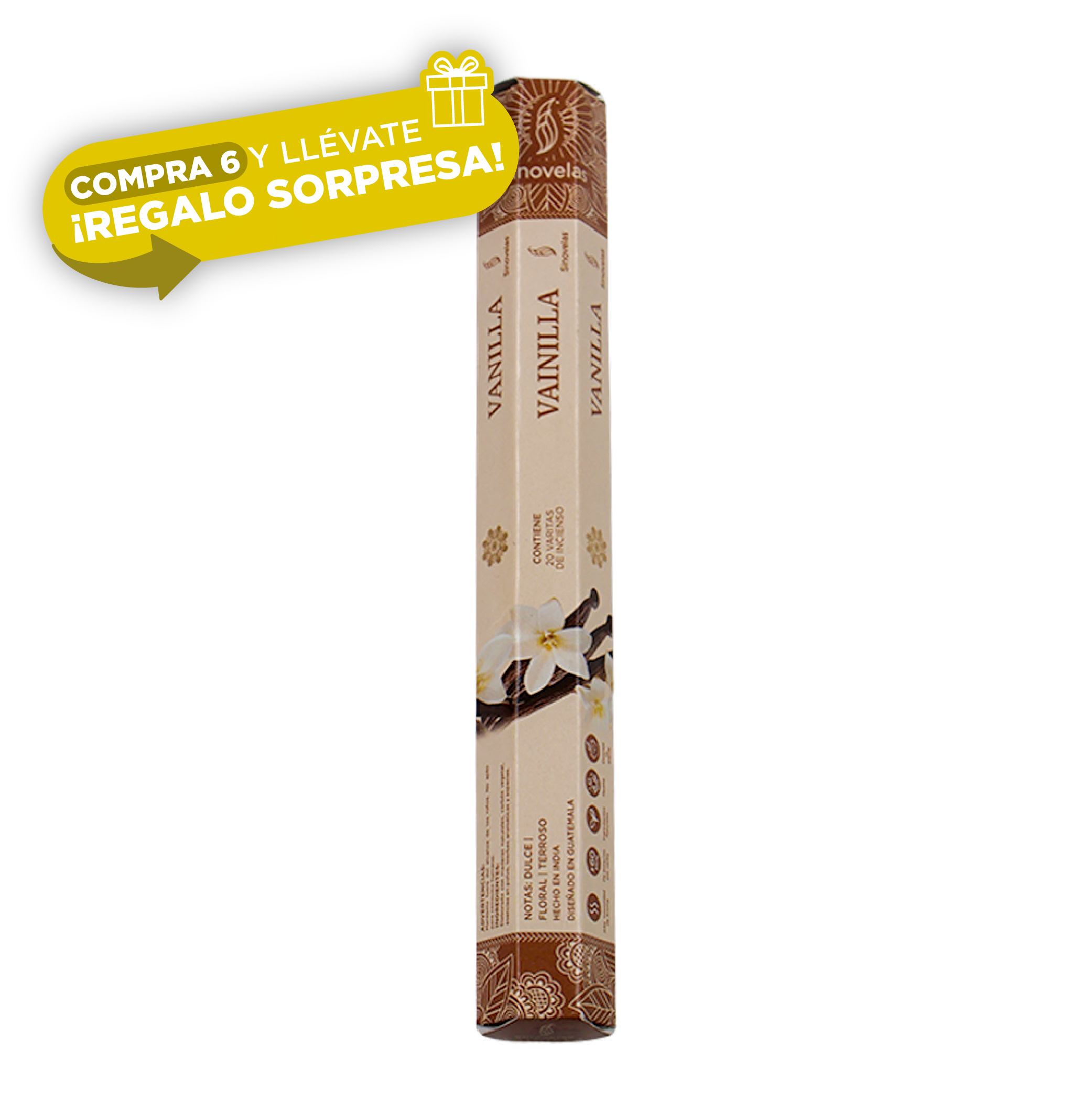 Incienso Vainilla Empaque Hexagonal 20 u