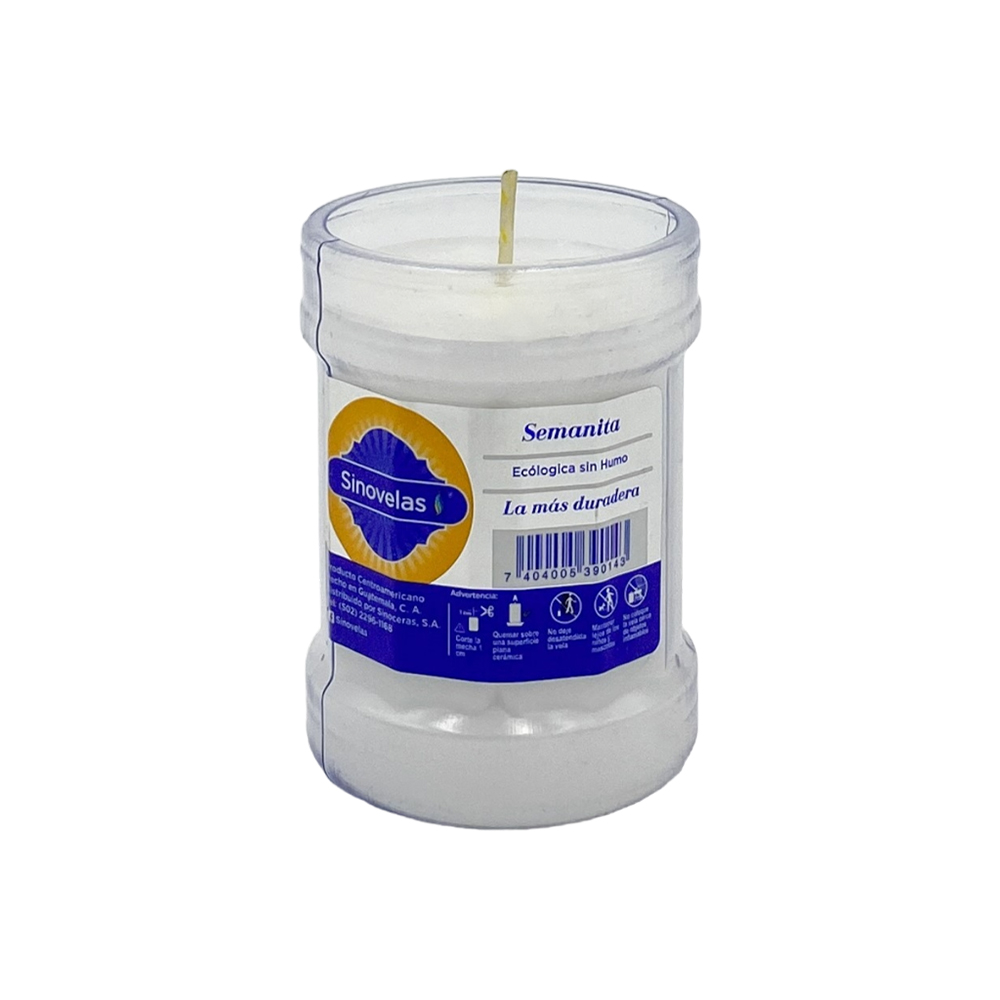 Veladora Semanita Blanca