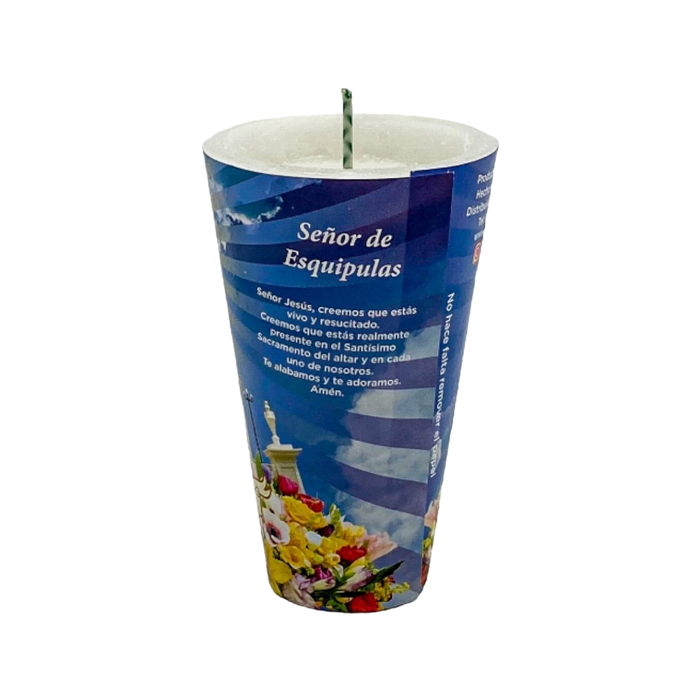 Veladora Repuesto Liso Cristo Negro de Esquipulas image number 2