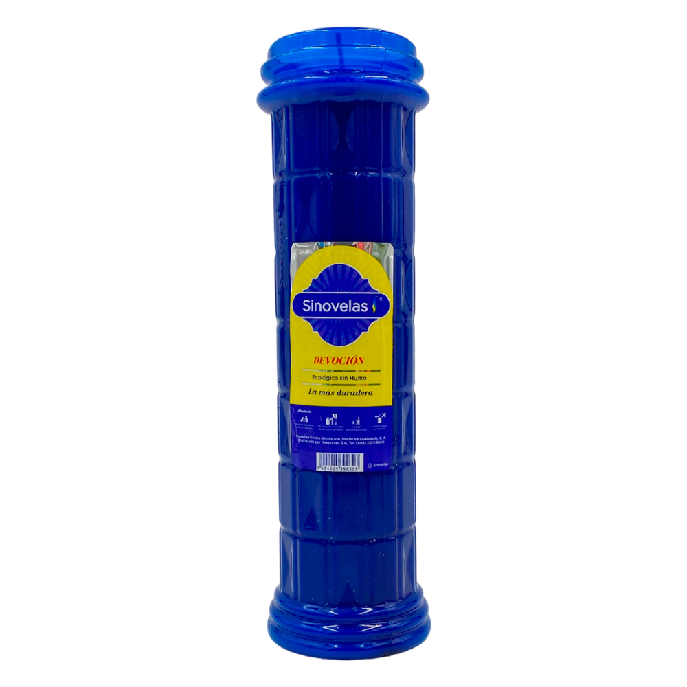 Veladora Devoci&oacute;n Azul