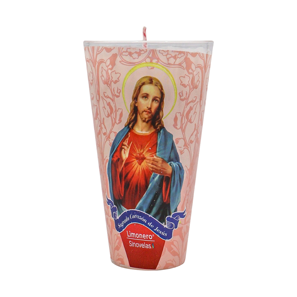 Veladora Limonero Sagrado Coraz&oacute;n de Jes&uacute;s