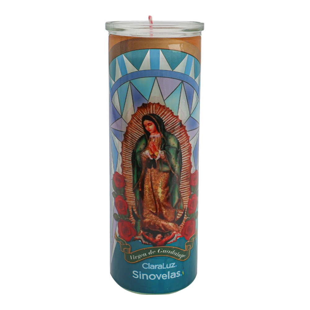 Veladora Vitro 077 Virgen de Guadalupe