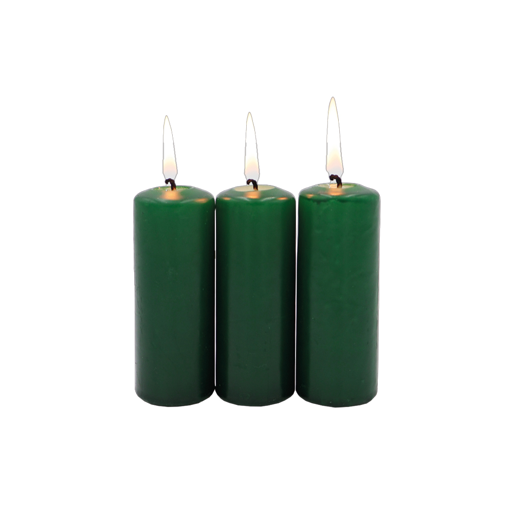 Veladora Mini Vel&oacute;n Verde. Caja con 6 unidades. image number 3