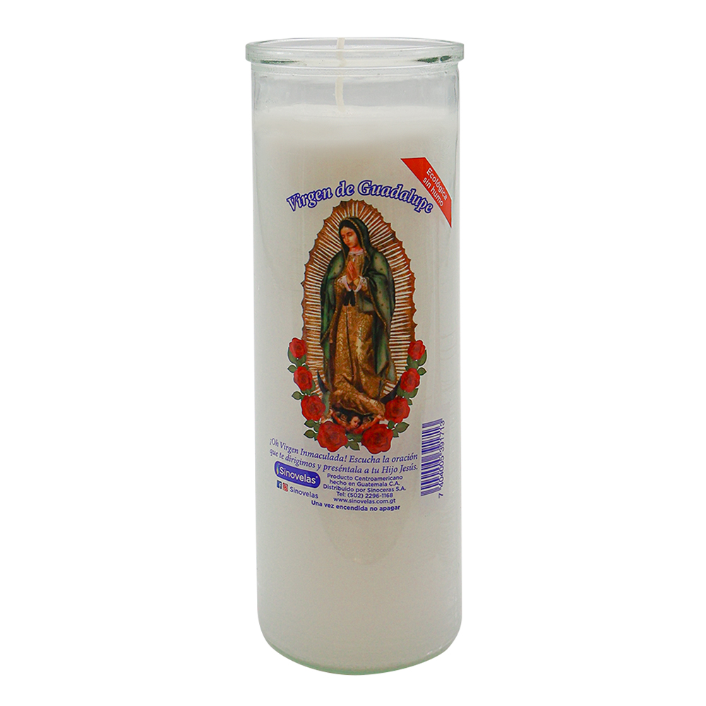 Veladora Vitro 077 Virgen de Guadalupe