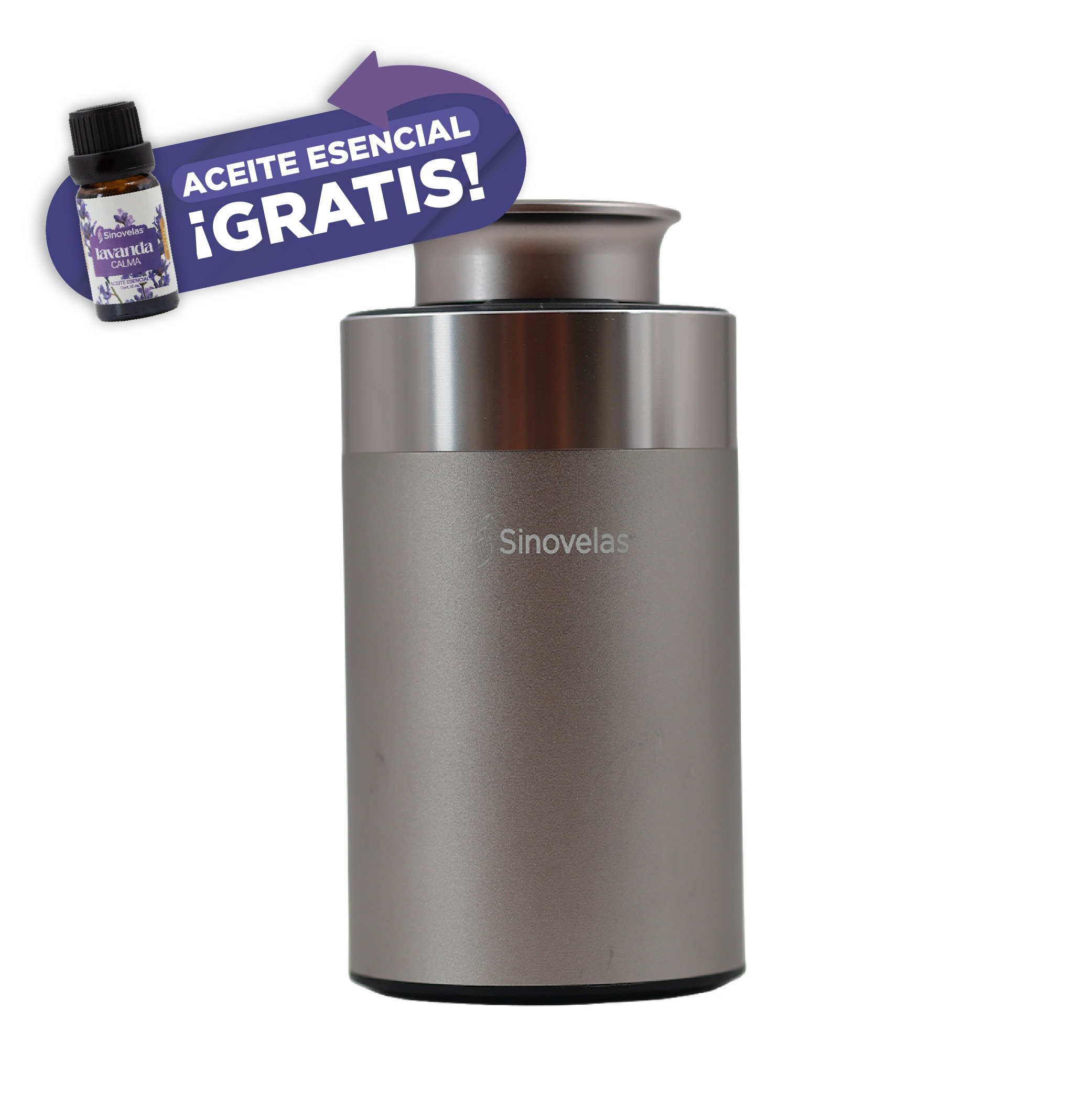 Difusor El&eacute;ctrico Gris para Aceite Esencial 10 ml