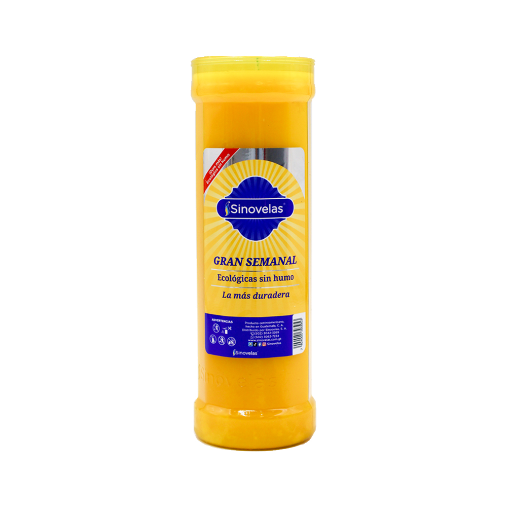 Veladora Gran Semanal Amarillo