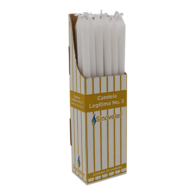 Candela Leg&iacute;tima No. 3 Blanca (24 u) image number 1