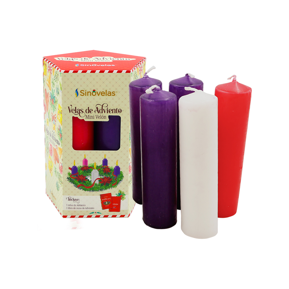 Veladora Sinovelas Mini Vel&oacute;n Adviento