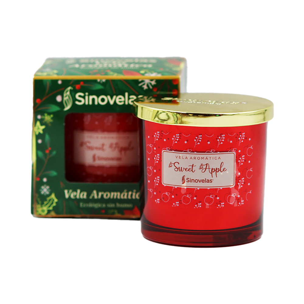 Veladora Tarro Rojo Metalizado Sweet Apple image number 1