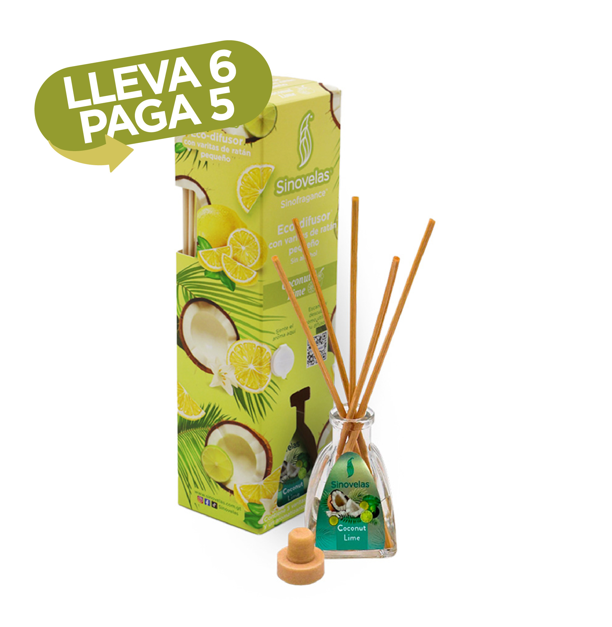 Eco Difusor Peque&ntilde;o Coconut Lime