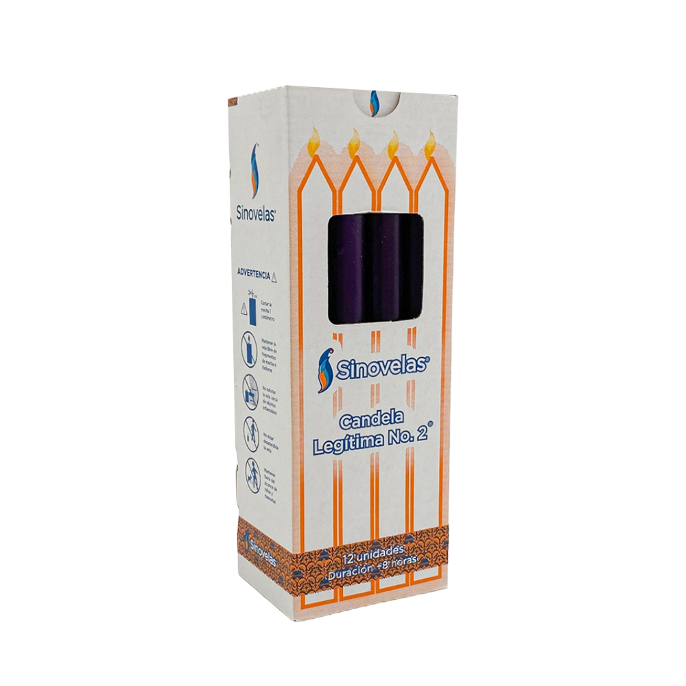 Candela Leg&iacute;tima No. 2 Morada (12 u)