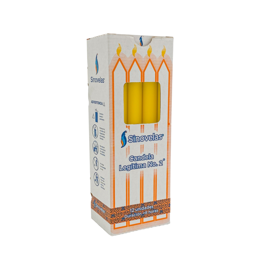 Candela Leg&iacute;tima No. 2 Amarilla (12 u)