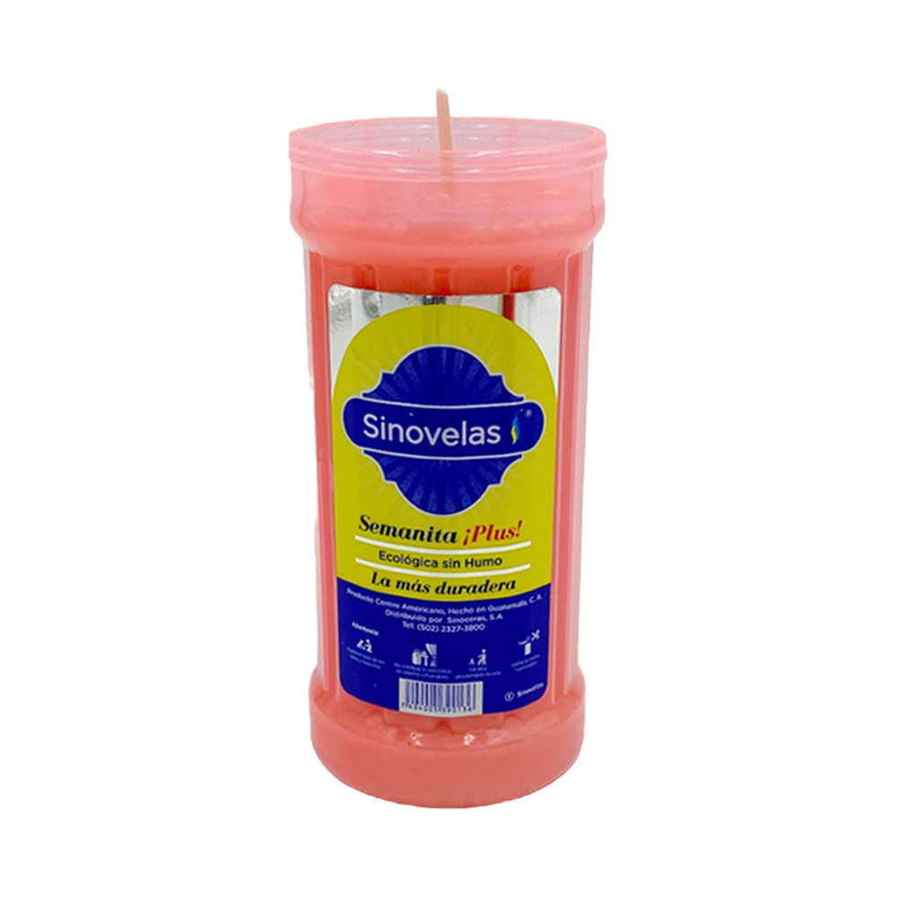 Veladora Semanita Plus Rosada