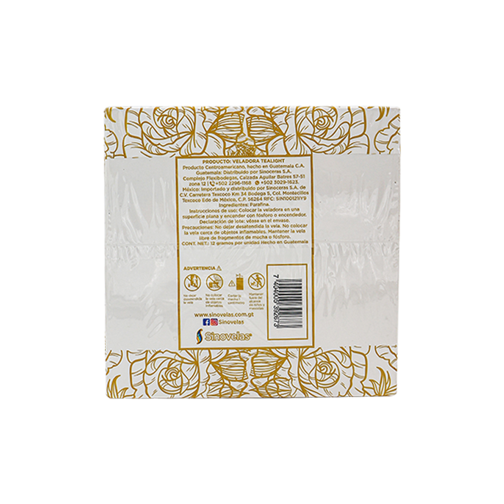 Veladora Tealight Blanca (50 u) image number 1
