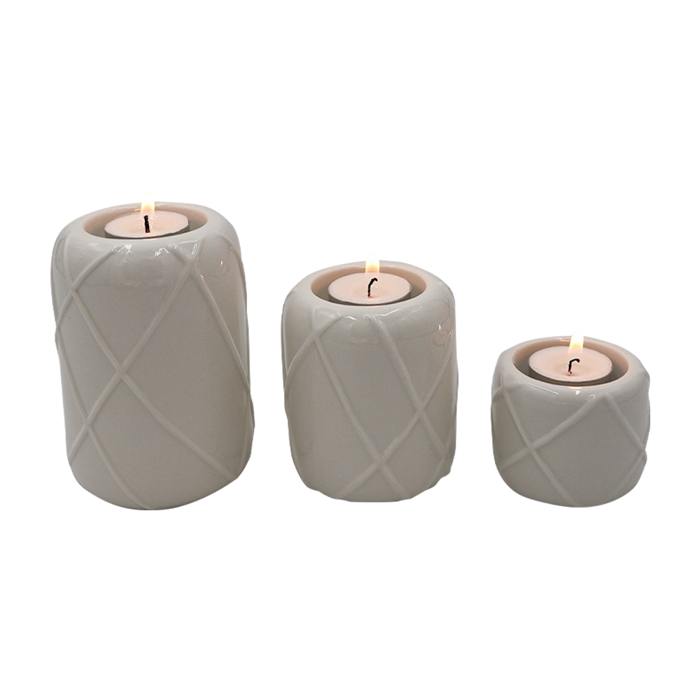 Candelero Tealight Mediano Blanco image number 1