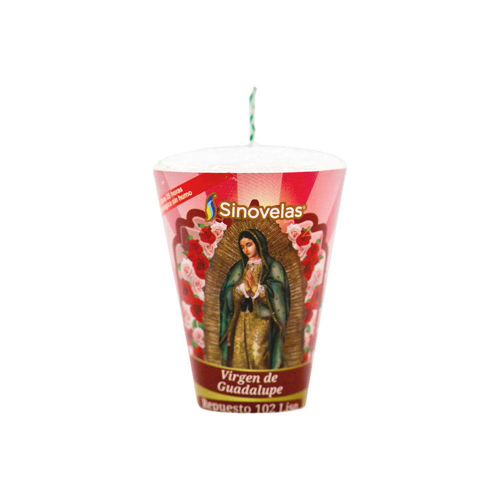 Veladora Repuesto 102 Liso Virgen de Guadalupe