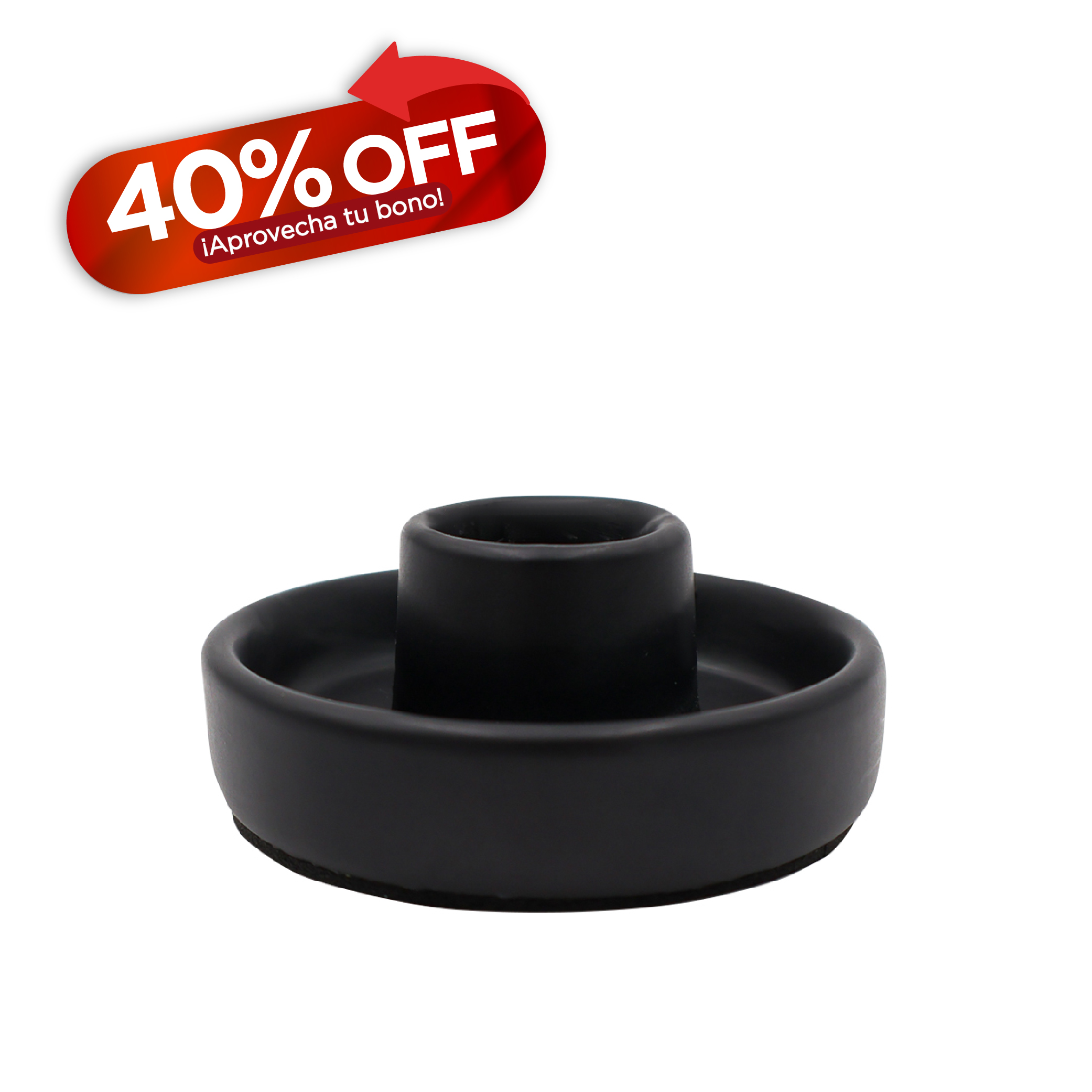 Candelero Plano Peque&ntilde;o Negro