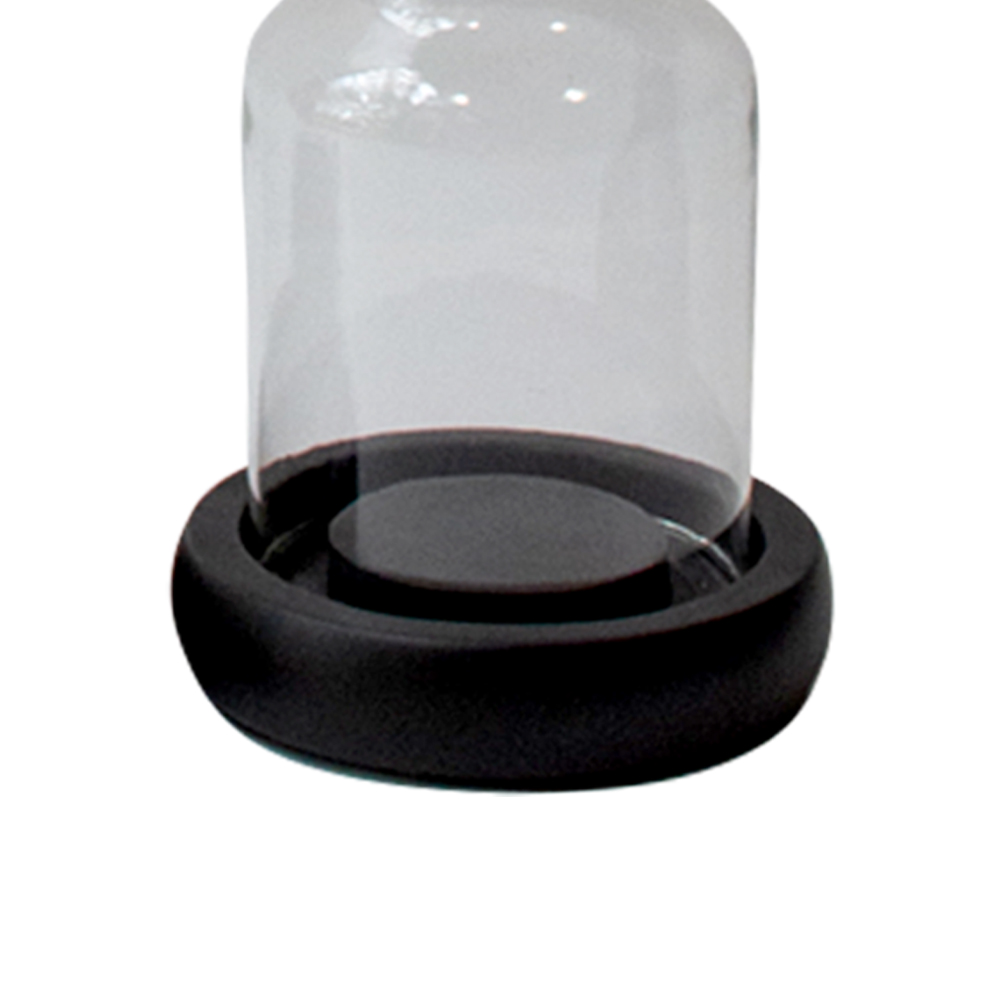 Candelero Cristal Base De Madera Peque&ntilde;o image number 1