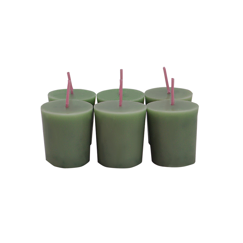 Veladora Mini Pillar Verde Menta (6 uds) image number 1