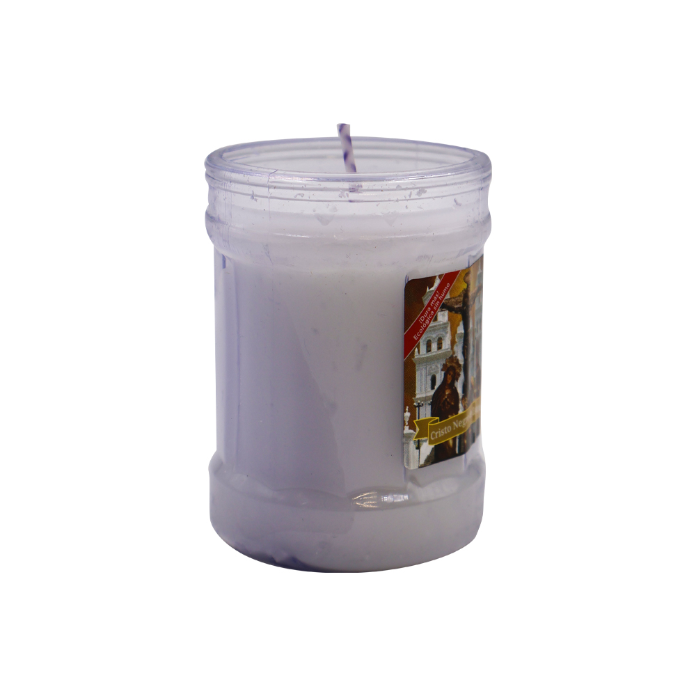 Veladora Semanita Blanco Cristo Negro de Esquipulas image number 1