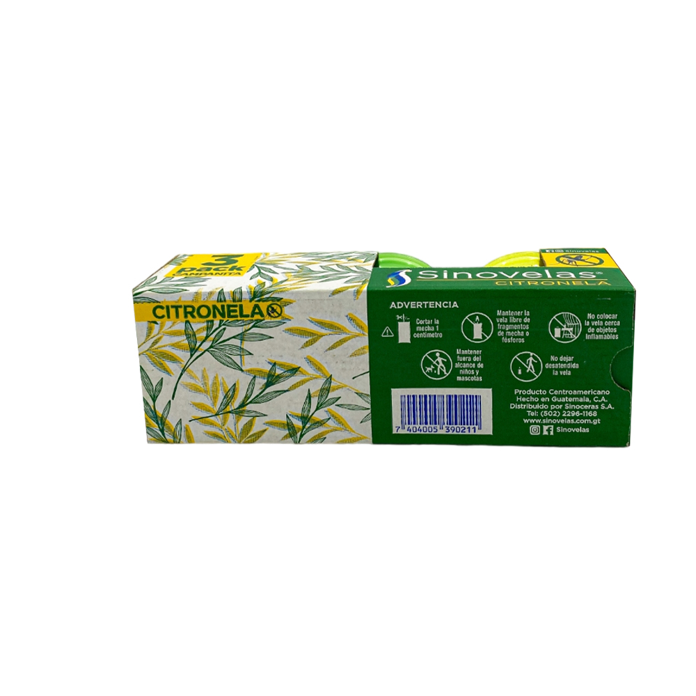 Veladora Campanita 3pack Citronela image number 2