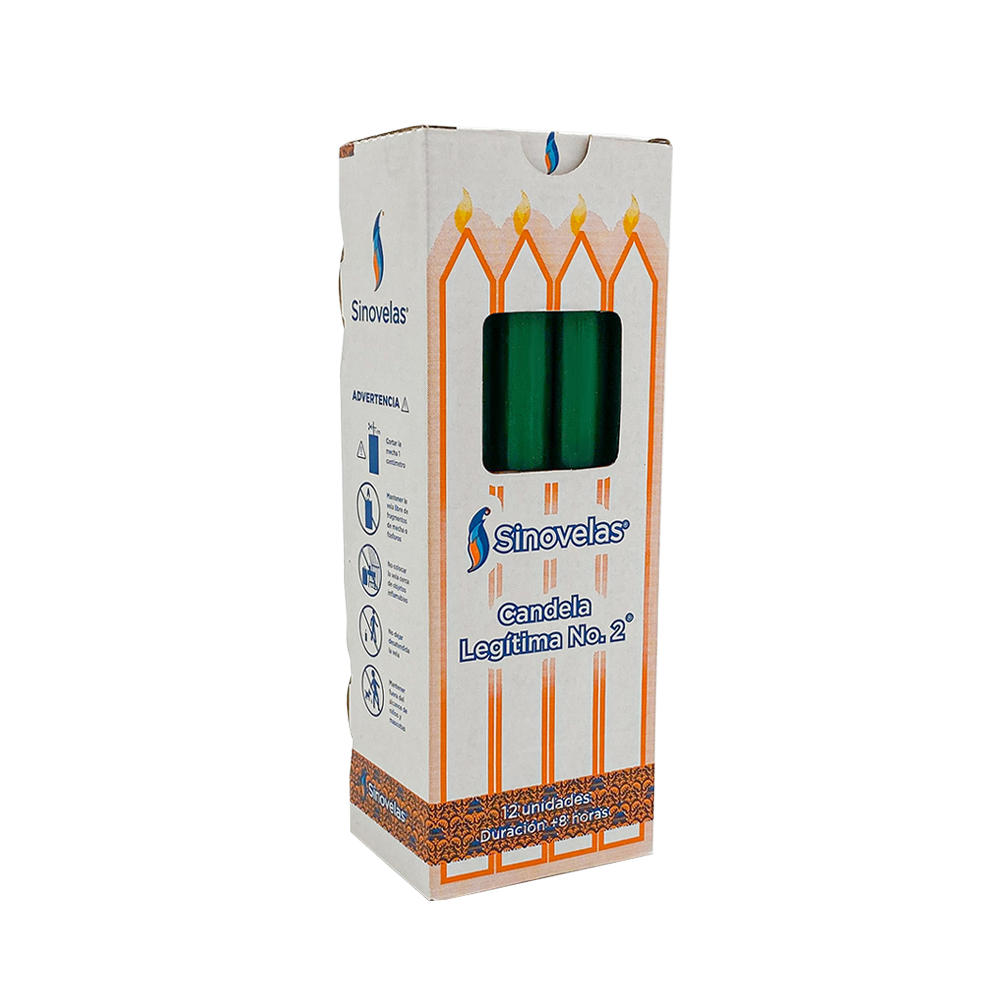 Candela Leg&iacute;tima No. 2 Verde (12 u)