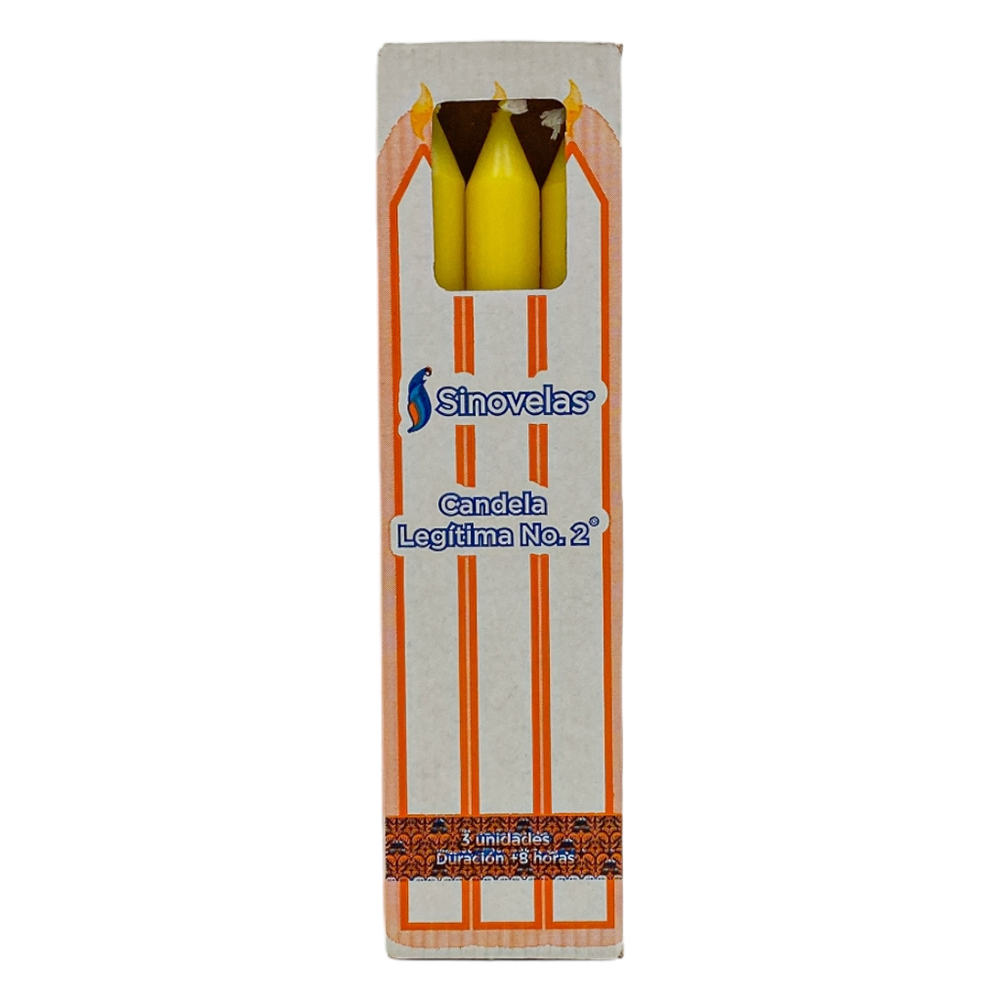 Candela Leg&iacute;tima No. 2 Amarilla (3 u)