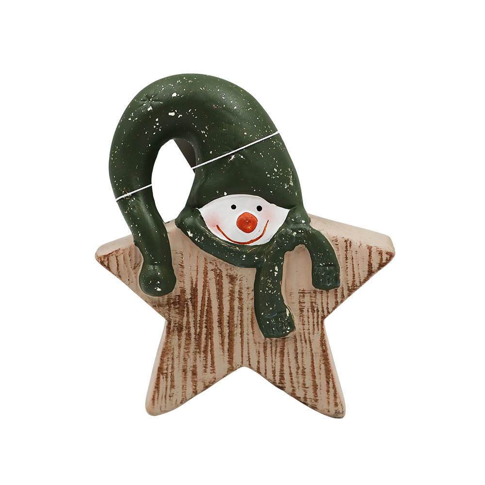 Snowman de estrella sombrero lado izquierdo