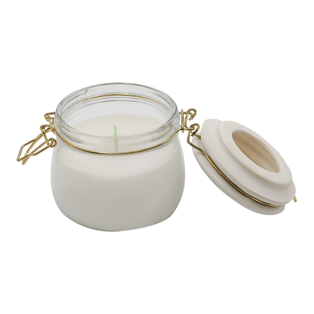 Veladora Tarro con Clip Blanco Vainilla image number 3