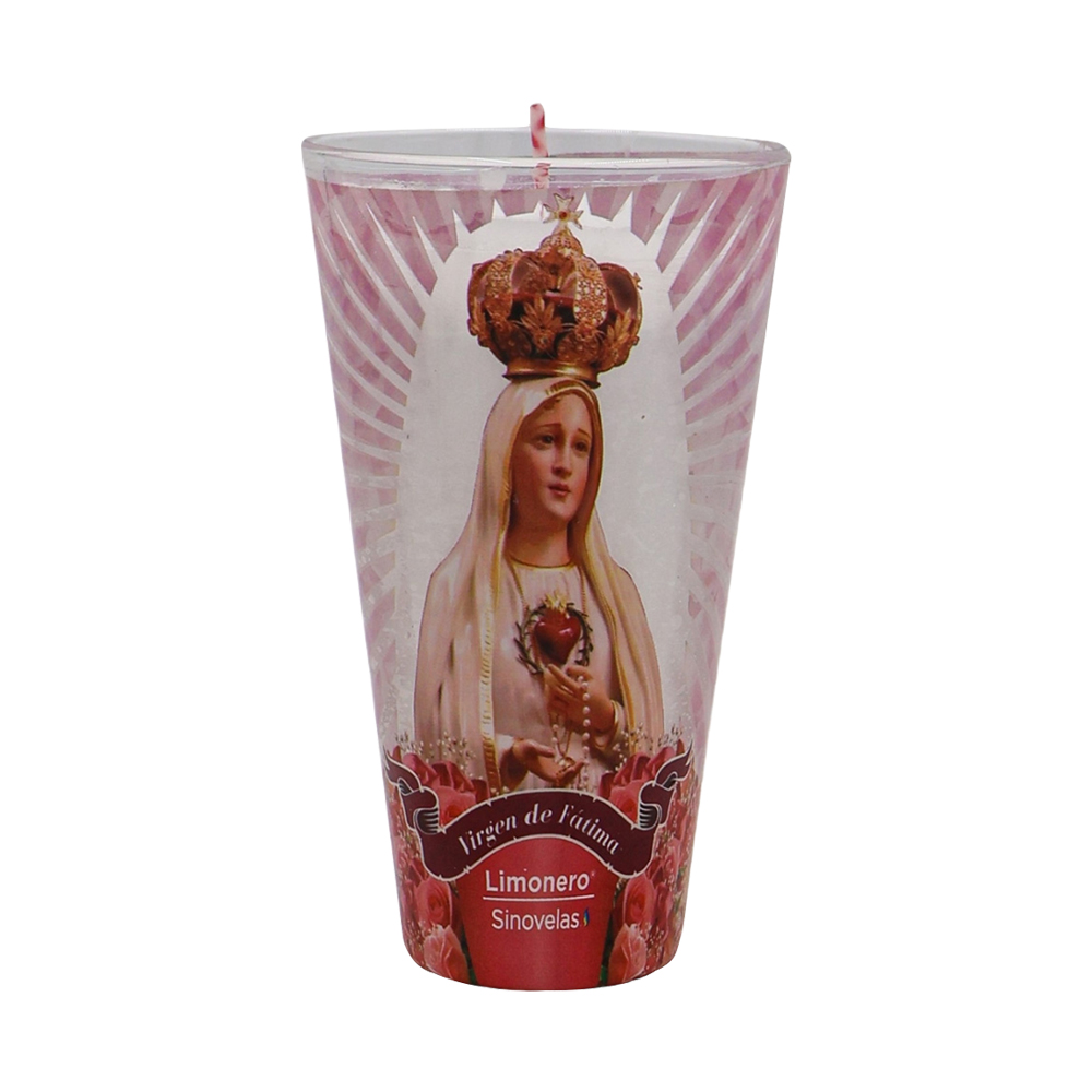 Veladora Limonero Virgen de F&aacute;tima