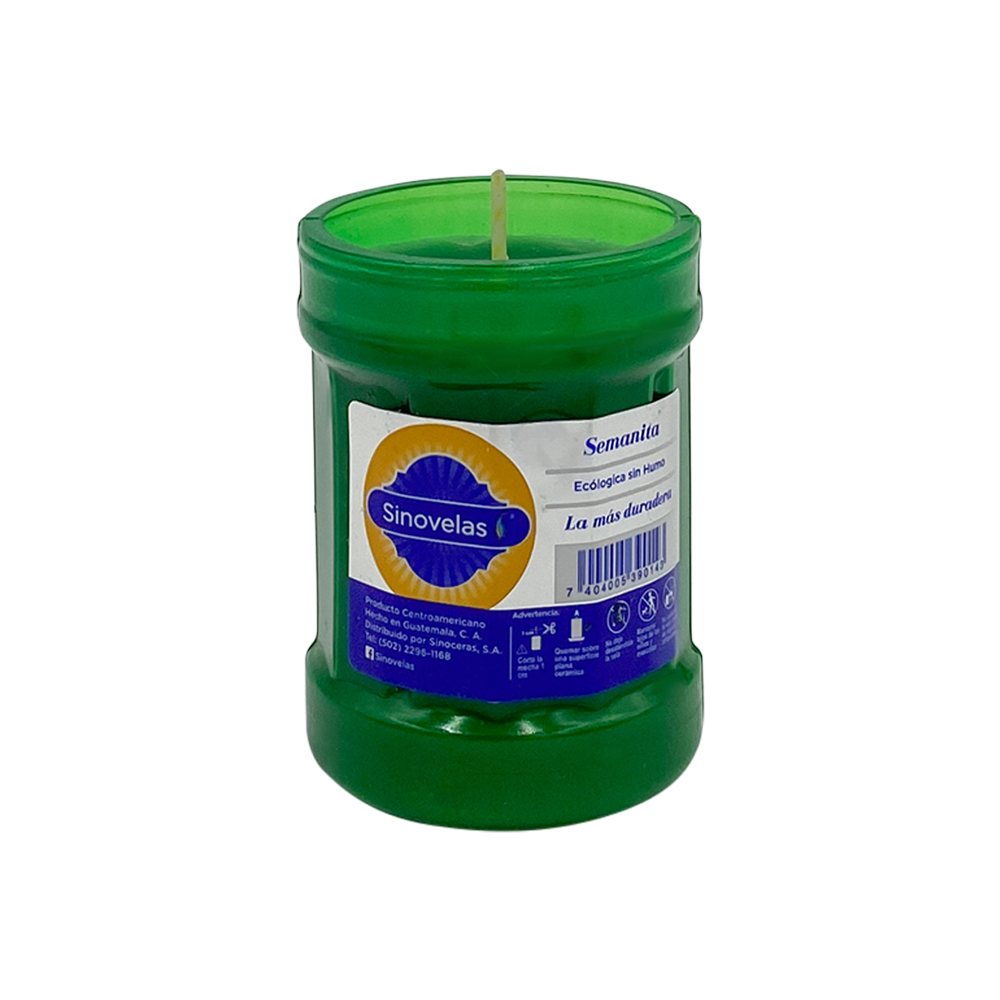 Veladora Semanita Verde
