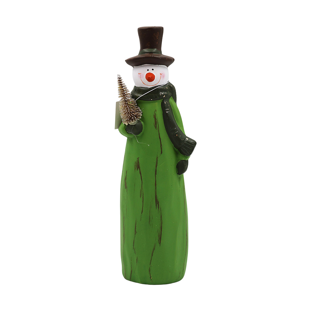 Snowman Verde con &aacute;rbol al lado