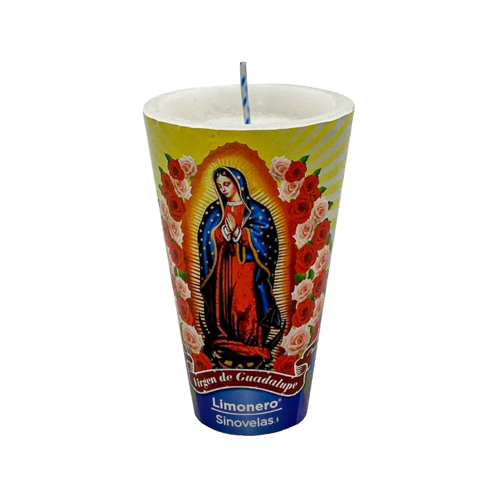 Veladora Repuesto Liso Virgen de Guadalupe