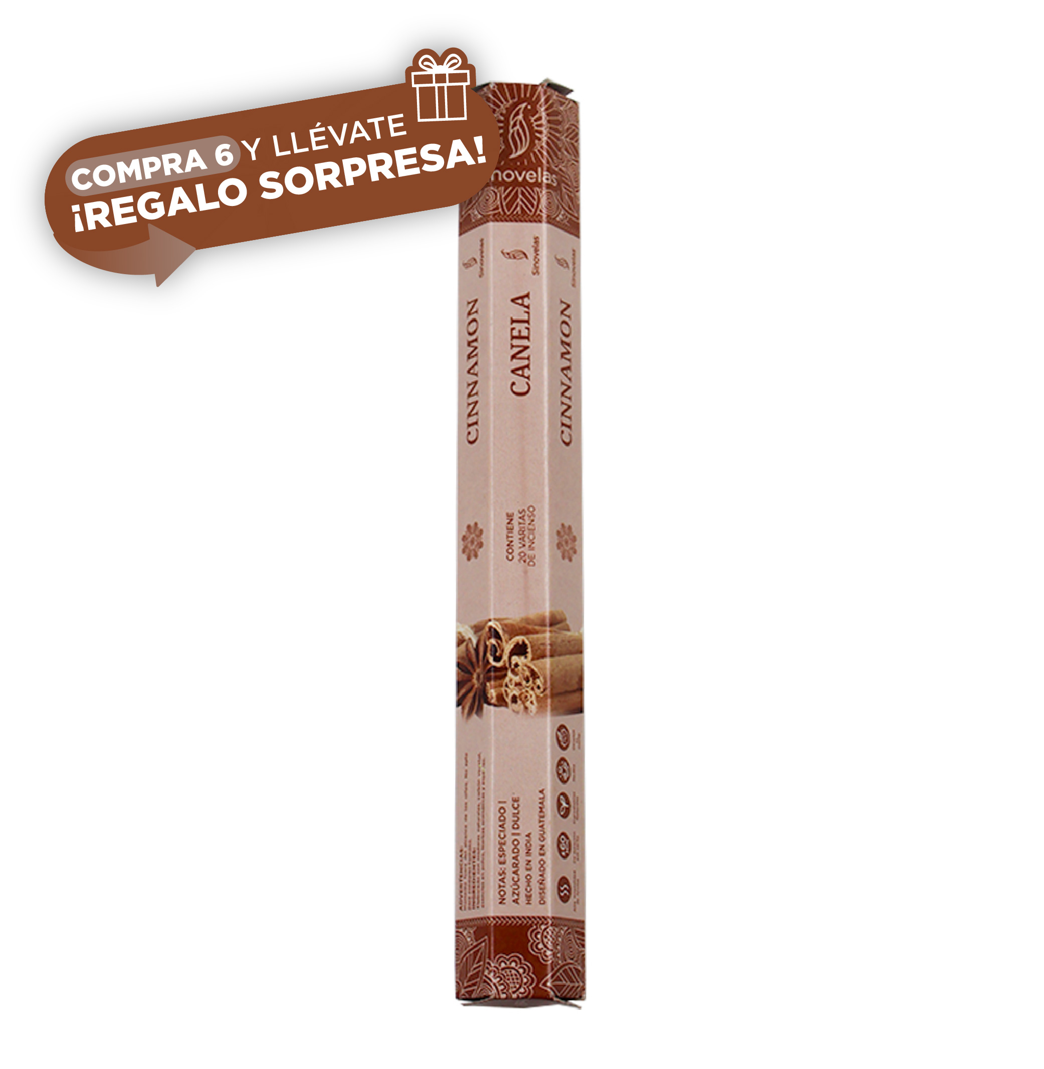 Incienso Canela Empaque Hexagonal 20 u