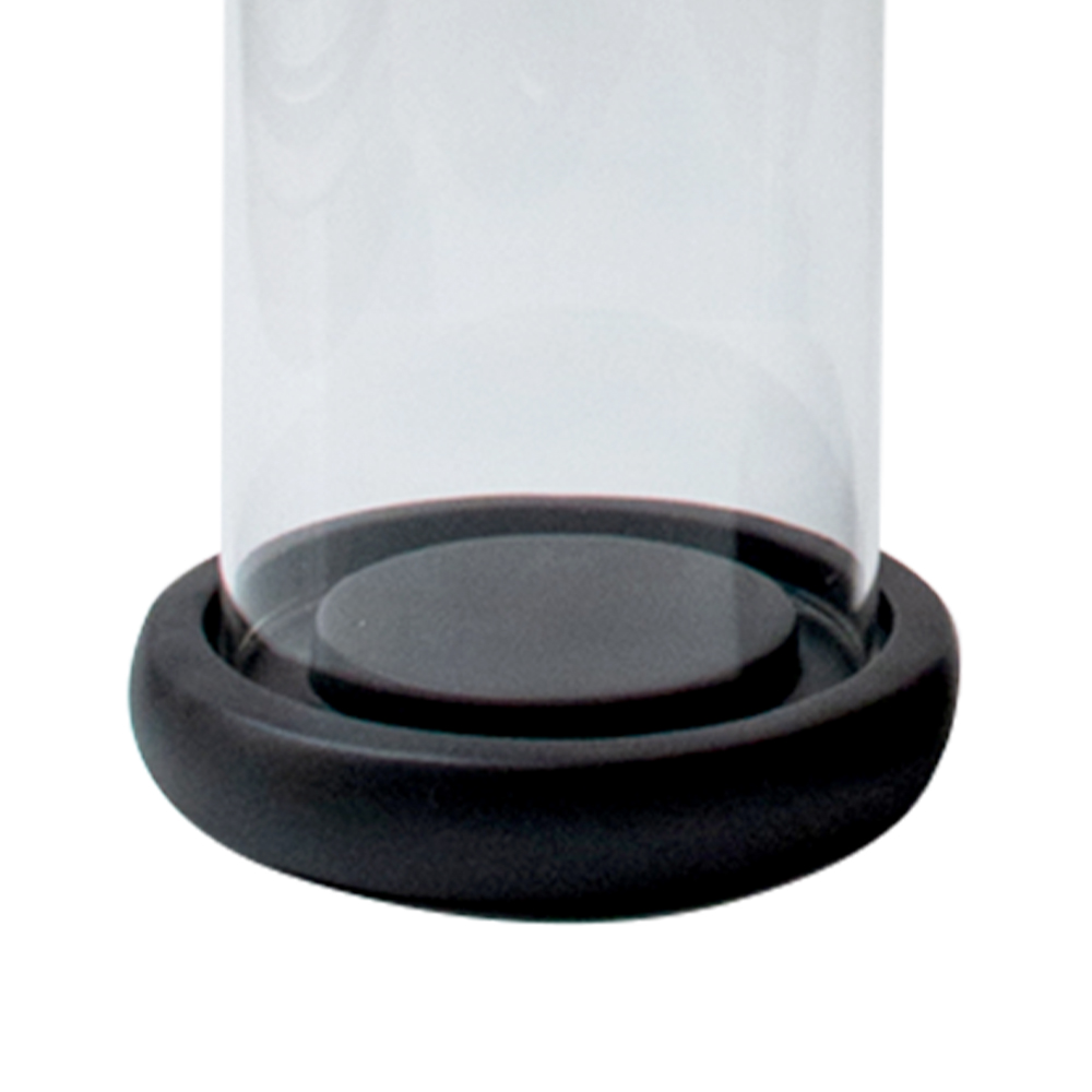 Candelero Cristal Base De Madera Grande image number 1