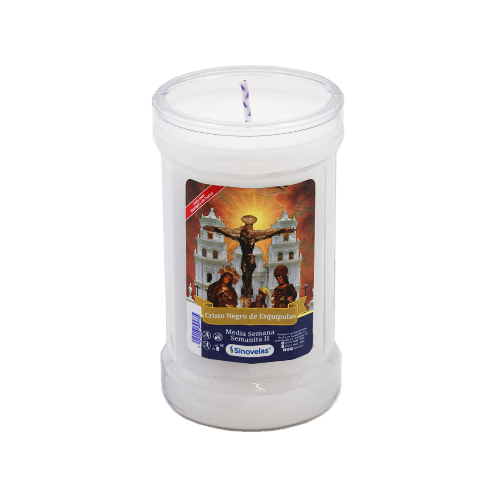 Veladora Semanita 2 Blanco Cristo de Esquipulas image number 3