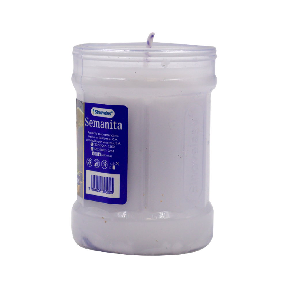 Veladora Semanita Blanco San Miguel Arcangel image number 2