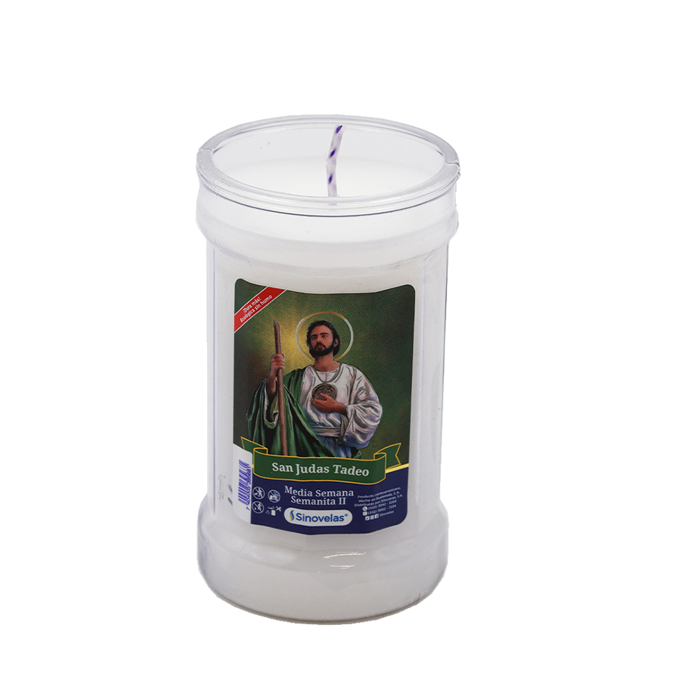 Veladora Semanita 2 Blanco San Judas Tadeo image number 3