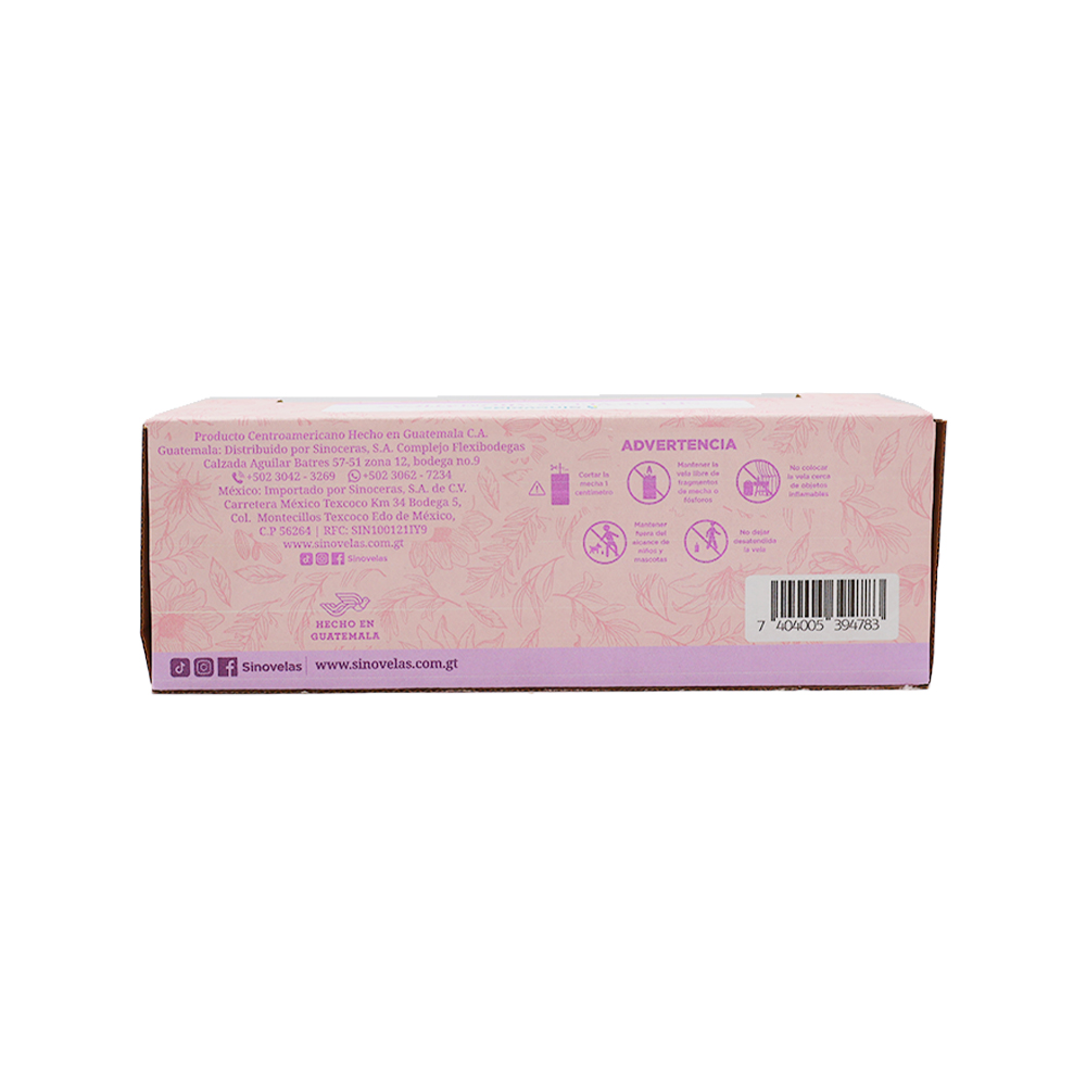 Veladora Sinovelas Tarro 8x8 3 Pack Floral image number 3