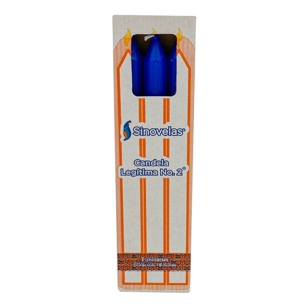 Candela Leg&iacute;tima No. 2 Azul (3 u)
