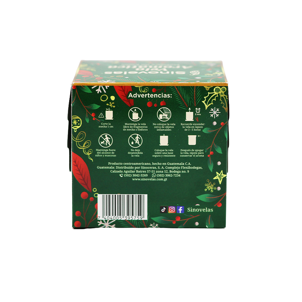 Veladora Tarro Rojo Metalizado Sweet Apple image number 3