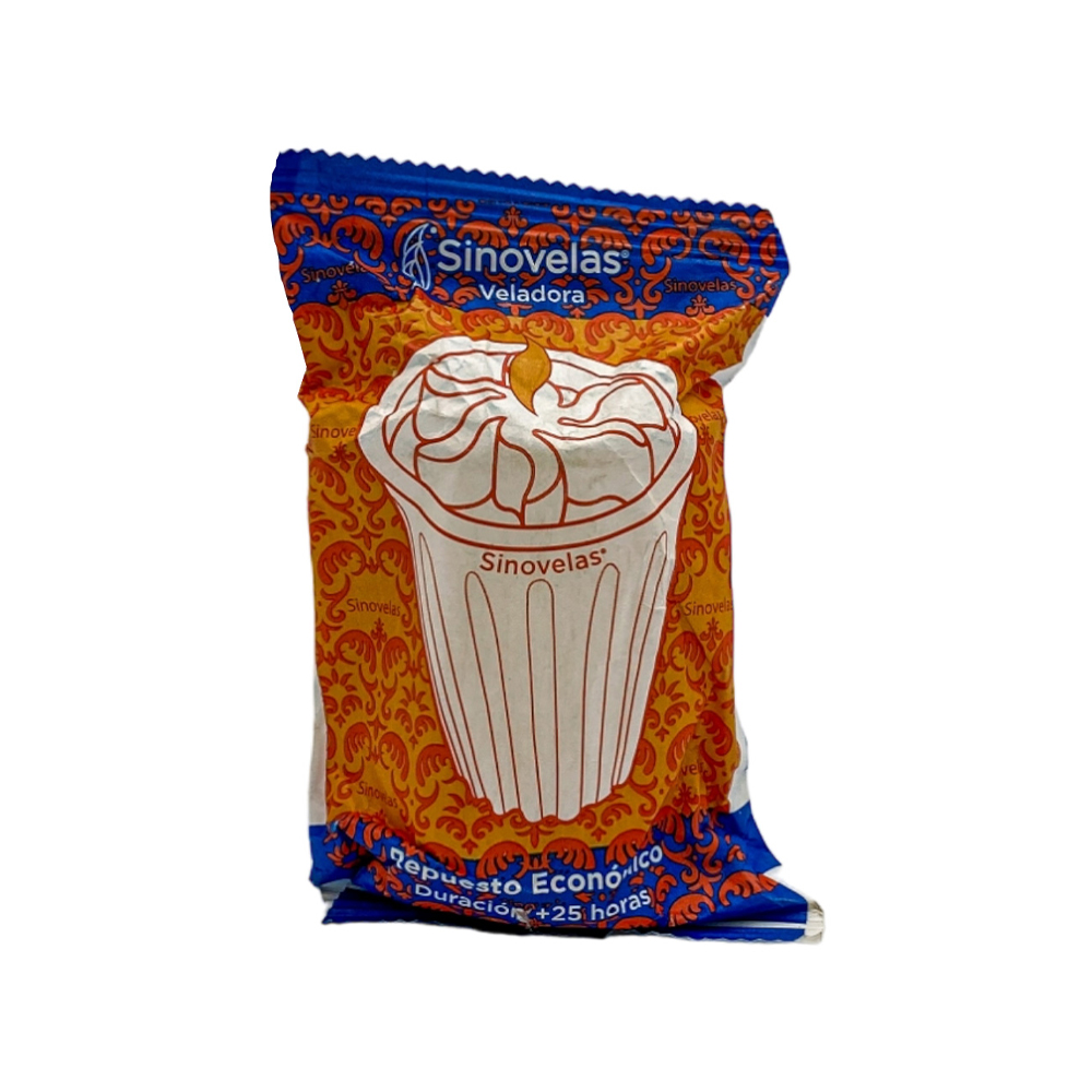 Veladora Repuesto Econ&oacute;mico Blanco image number 1