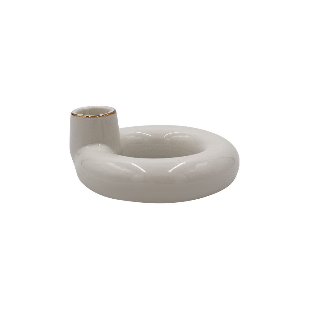 Candelero Plano Dona L&iacute;nea dorada image number 2