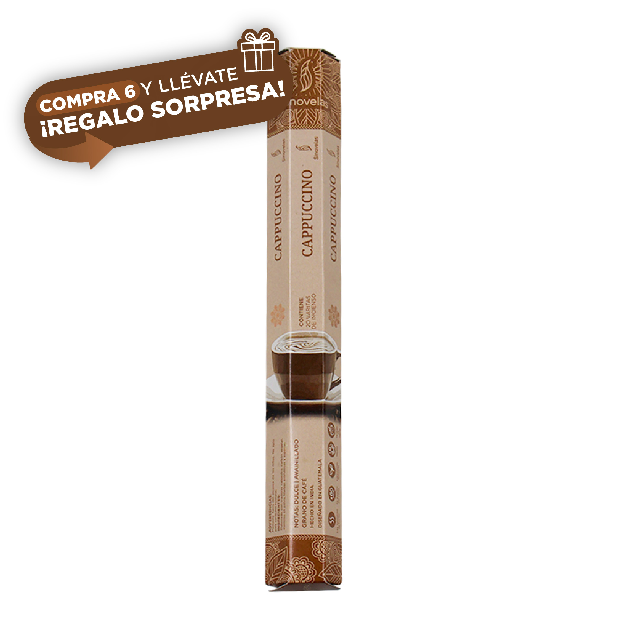 Incienso Cappuccino Empaque Hexagonal 20 u