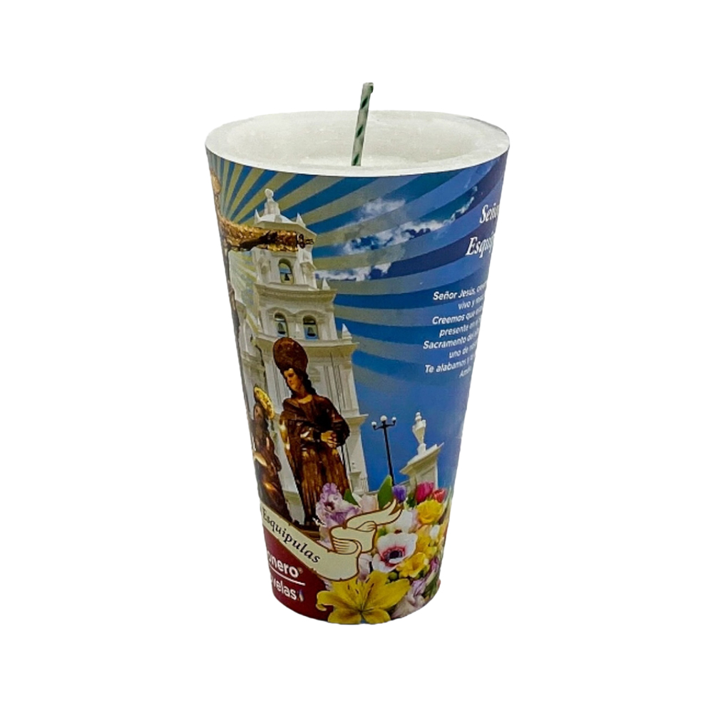 Veladora Repuesto Liso Cristo Negro de Esquipulas image number 3