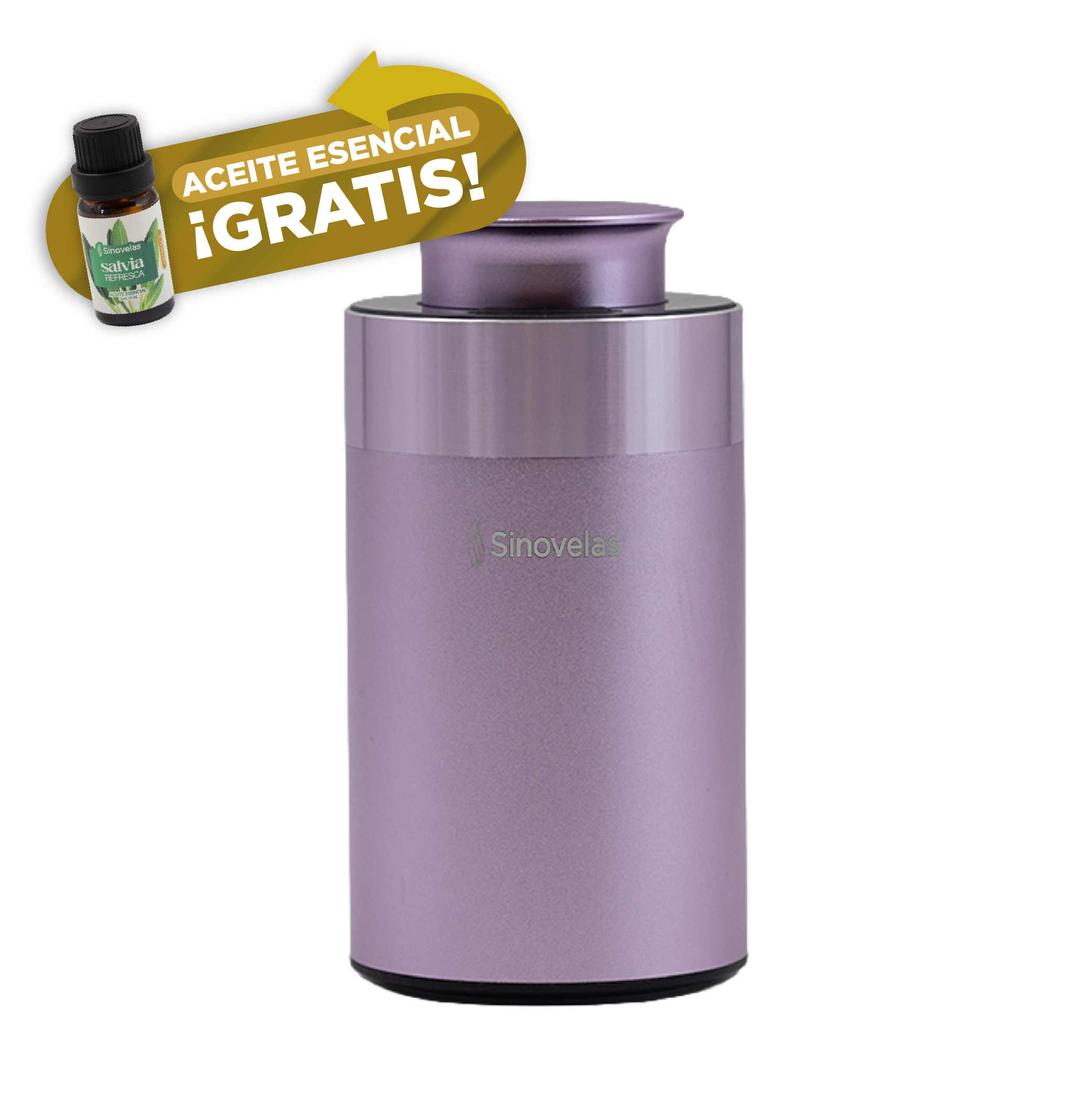 Difusor El&eacute;ctrico Morado para Aceite Esencial 10 ml