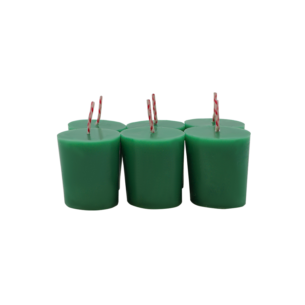 Veladora Mini Pillar Verde Pino (6 uds) image number 1